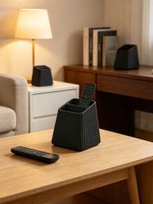 1pc Vertical Remote Control Holder, Remote Control Storage Box, Decorative Storage, Vertical Stripe Design, Easy Access, Suitable For TV, Air Conditioner And Other Home Remote Control Storage, Home Decor, Decorative Ornament, Storage, Dorm Storage, Desktop Organization, Halloween, Wedding - Multiple Styles - View 6