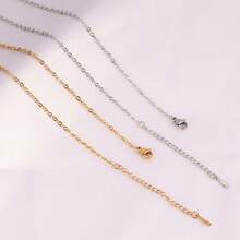 10 Pcs 40+5cm Stainless Steel Chain Necklace, Gold And Silver Available, Suitable For DIY Jewelry Accessories - Yellow Gold - View 4