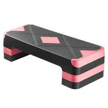 Aerobic Exercise Platform 71 X 28 Cm, Height Adjustable Training Platform With 4 Risers, Non-Slip Bench, 250 Kg Support For Home Gym, Cardio, Strength, Red - Red - View 8