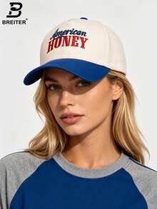 1 Gorra de camionero para mujer, gorra de béisbol personalizada con bordado de letra y bandera, conjunto de 5 gorras de estilo callejero, gorra casual de protección solar para exteriores, adecuada para primavera, otoño, viajes, playa, vacaciones y festivales. - gorra de béisbol - Ver 1