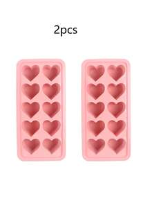 SikeSike 1 pieza Molde de silicona con forma de corazón para cubitos de hielo - Molde de hielo con 10 cavidades en forma de corazón, adecuado para chocolate, pudín, gelatina y dulces | Molde manual flexible para refrigerador, accesorio de cocina, bandeja de hielo para refrigerador, fácil de soltar, reutilizable - Multicolor - Ver 17