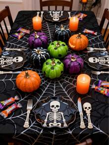 6pcs Realistic Pumpkin Set, Faux Farmhouse Vegetables, Halloween Thanksgiving Autumn Holiday Home Bathroom Office Bedroom Background Desktop Decor - Pumpkin - View 8