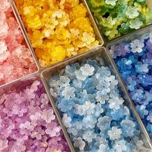 200入漸層金粉鑲嵌壓克力桂花珠帽，四瓣花散珠，多用途DIY手工配件，適用手鍊、項鍊與珠寶製作 - 彩色 - 查看 5