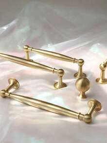 11/14/21cm, Copper Brushed Gold T-Shaped Cabinet Handle, Modern Luxury High-End Wardrobe Handle, Durable Zinc Alloy Cabinet Drawer Door Handle - Comfortable Grip, Sturdy And Durable, Elegant Design, Easy Installation, Suitable For Home And Office Drawers, Cabinets, Wardrobes, Desks. Versatile Durable Cabinet Furniture Handle, Easy To Install Practical DIY Men's Tool - Multiple Styles - View 1