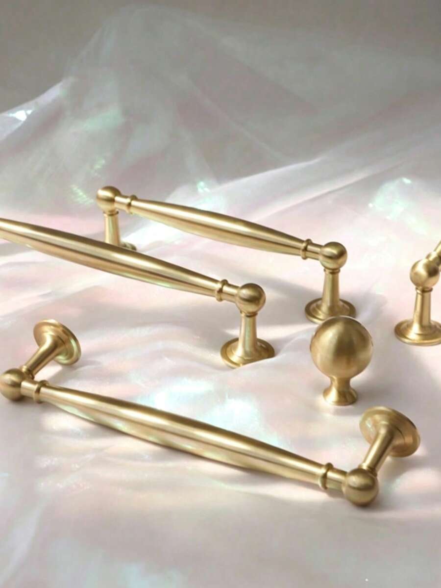 11/14/21cm, Copper Brushed Gold T-Shaped Cabinet Handle, Modern Luxury High-End Wardrobe Handle, Durable Zinc Alloy Cabinet Drawer Door Handle - Comfortable Grip, Sturdy And Durable, Elegant Design, Easy Installation, Suitable For Home And Office Drawers, Cabinets, Wardrobes, Desks. Versatile Durable Cabinet Furniture Handle, Easy To Install Practical DIY Men's Tool - Multiple Styles - View 1