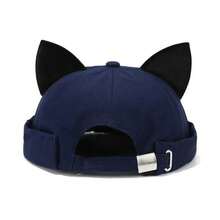 1 buah Topi Bucket Wanita Warna Polos dengan Motif Telinga Kucing, Topi Kasual Modis, Cocok untuk Perjalanan Musim Semi/Panas, Pantai, Pesta - beraneka warna - View 11