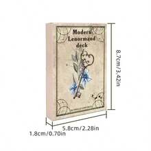 Juego de 36 Cartas Lenormand Modernas, Cartas de Oráculo Minimalistas, Edición de Coleccionista, Regalo de Adivinación - Multicolor - Ver 9
