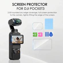 Protecteur d'écran en verre trempé 9H fin, s'adapte à l'écran et à l'objectif du D*I Osmo Pocket 3 4, protège la surface contre l'usure quotidienne et les rayures - Voir 4