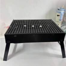 1pc Portable Foldable Charcoal Grill, With Pull-Out Ash Tray, Thickened Rust-Proof Grilling Rack, Lightweight Compact Grill, Suitable For Camping, Picnic, Beach, Backyard, Multi-Functional Outdoor Cooking Rack, Can Grill Meat, Seafood, Vegetables - A - View 12