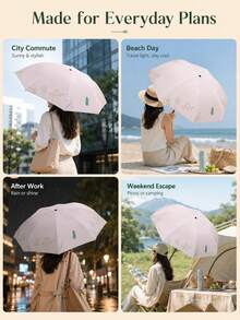 Fashionable Printed Sun Umbrella, Portable UV Protection, Unisex, Travel Essential Umbrella, Travel Necessity - Multicolor - View 5