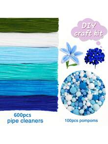 Tallos de chenilla suaves y flexibles con pompones, limpiapipas de colores mezclados para manualidades DIY, diseñados para uso artístico profesional - Serie Amarilla - Ver 16