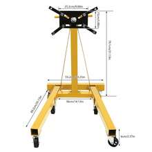 XIANXUS 2000 Lbs Folding Engine Stand Foldable 360° Rotating Engine Holder Heavy Duty - Yellow - View 5