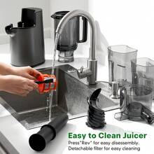 5.4-Inch Wide-Mouth Juicer, Blender, Countertop Juicer, Cold Press Juicer, Suitable For Whole Fruits And Vegetables, 350W Professional-Grade Slow-Grinding Juicer, Quiet Operation, Easy To Clean - US A Type Plug(110-127V) - View 9