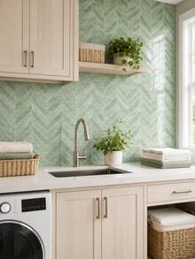 SUPSTICKER 1pc/10pcs Marble Herringbone 3D Gel PVC Wall Sticker, Self-Adhesive Waterproof Kitchen Bathroom Splash Guard, 3 Colors Available - 10Pcs - View 9