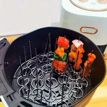 Rak Tusuk Sate Vertikal Logam, Rak Tusuk Sate Mini untuk Air Fryer, Aksesori Air Fryer dan BBQ dari Baja Tahan Karat - Rak Tusuk Sate Vertikal, Cocok untuk Buah dan Daging, Pesta BBQ di Luar Ruangan, Perlengkapan Liburan Penting - MultiWarna - View 2