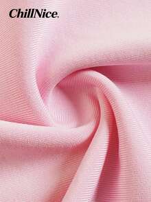 Women Summer Casual Bodycon Slip Dress, Ruched Front Draped Ruffle Midi Dress For Coastal Street, Holiday Festival & Party Outfits - Pink - View 5