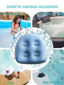Inflatable Backrest And Bath Cushion – Inflatable Booster Seat And Back Support Cushion With Suction Cups; Suitable For Spas And Hot Tubs (PVC Material, For Adults) - Multicolor - View 11