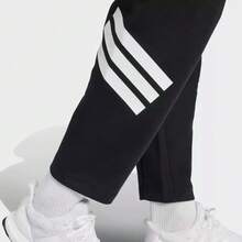 Adidas New Men's Three-Stripe Track Pants, Casual, Suitable For Running, Commuting, Training, And Sports. - Black and White - View 4