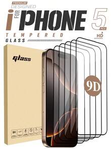 ZYSHI 5pcs Screen Protector For IPhone 14 Pro Max/14 Pro/14 Plus/16 Pro/16 Pro Max/16 Plus/15 Pro/15 Plus/13 Pro Max/13/12/11/17/17 Air/17 Pro/17 Pro Max, Dual Layer Tempered Glass, 9H Hardness, 99.99% High Definition Transparency, Compatible With Phone Cases, 15 Screen Protector, Phone Accessories, Birthday Anti-Drop Gift For Family And Friends - 5pcs - View 25