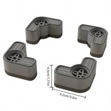 4pcs/Set Washing Machine Base Heightening Feet Pads, Anti-Vibration Shock-Absorbing Feet For Drum Washer And Refrigerator, With Height Adjustable Cushions - A - View 3