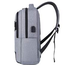 1 pièce Sac à dos d'affaires unisexe à la mode avec port USB et grand espace de rangement pour le travail, les voyages et l'école - Bleu azur - Voir 3