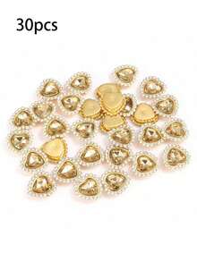 30pcs/Set Colorful Heart Rhinestone DIY Accessories, Random Color - Multicolor - View 18