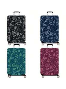1PC Airplane Travel Flat Printed Luggage Protector (Luggage Cover Only, No Luggage Included) Essential Accessories For Travel And Checked Luggage. - Multicolor - View 9