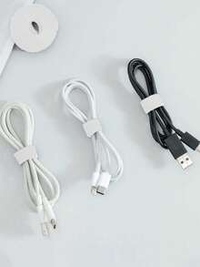 1 Rollo de Bridas de Gancho y Bucle Reutilizables para Modelado de Enredaderas/Gestión de Cables, Múltiples Tamaños Disponibles, Fuertes y Duraderos, Amarre Universal para Oficina Hogar / Jardinería, Reutilizable, Ordenado y Organizado, Regreso a la Escuela, Suministros de Oficina - Blanco - Ver 3