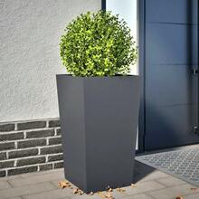 vidaXL Plant Pot, Flower Pot With Base, Planter Box, Plant Pot For Garden, Balcony, Terrace, Flower Pot, Plant Container, Flower Box, Anthracite - Charcoal Gray - View 10