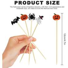Halloween Decorative Picks, Suitable For Fruit, Desserts, Snacks, Cakes, Salads, Appetizers, BBQ, Decoration. Suitable For Daily Home Use, Various Parties, Restaurants, Kitchens, Cake Shops, Dessert Shops, Fruit, Etc. - Multicolor - View 5