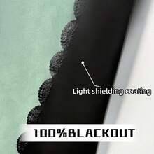 One-Piece Blackout Curtain, No Drilling Required, Self-Adhesive Hook And Loop, Suitable For Rental, Partition, Bedroom, Bay Window, Kitchen, Bathroom - Green - View 3