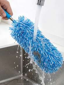 Ultra-Fine Microfiber Duster, Flexible Brush Head, Scratch-Resistant, Washable, Suitable For Office, Car, Computer, Air Conditioner Cleaning, Multi-Functional Dusting Tool With Telescopic Handle - Multicolor - View 8
