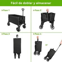 Folding Shopping Cart With Wheels For Camping - A - View 10