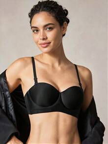 Veilyse 2pcs Wireless, Seamless, Push Up, Backless Bra, Lingerie For Summer - Multicolor - View 1