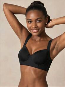 Veilyse MIMILEMON 3pcs Women's Underwire Bras - Wide Straps, Lift, Side Support, Comfortable & Fashionable For Summer - Multicolor - View 9