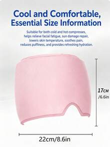 2-In-1 Reusable Solid Gel Ice Cap And Eye Mask, Provides Hot/Cold Therapy For Headache, Fever, Eye Fatigue And Puffiness, Insomnia And Sleep Improvement Facial Care Headwear - Single-sided Use - View 7