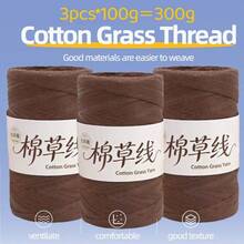 3捲裝棉草紗線 夏日熱銷馬卡龍扁平線 手作DIY鉤針草帽包材料 透氣輕盈清新色 夏日必備編織線 - 棉草3團 - 查看 21