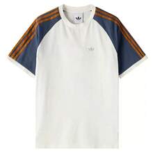 Adidas Clover Men's Summer New Sports Short Sleeve Comfortable Breathable Crew Neck T-Shirt - White/Hazy Blue - View 4