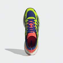 Adidas Spring Summer Mesh Colorblock Athletic Shoes Unisex Thick Sole Running Sports Casual Sneakers JH8090 - Bright Blue/No. 1 Black/green Fluorescent - View 3