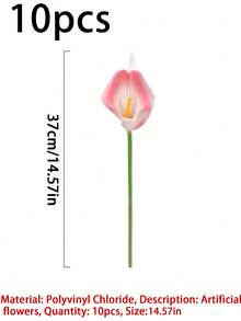 1/5/10/20入 34cm 人造深粉色馬蹄蘭，逼真觸感漸層色裝飾花束，適用於居家裝飾、情人節禮物、飯店、派對、婚禮、桌面佈置 - 深粉紅馬蹄蓮 - 查看 8