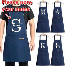 1pc Customizable Name Apron - Durable And Comfortable Neutral Kitchen Workwear, Easy To Care For, Practical Design With Pockets And Adjustable Shoulder Straps, Suitable For Cooking Enthusiasts - Multicolor - View 10