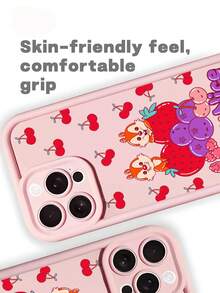 Miniso 1pc New Creative Cartoon Character Phone Case, Compatible With Disney Authorized Mickey, Minnie, Donald Duck, Strawberry Bear, Dumbo, Tigger, Pluto, Daisy, Stitch, Compatible With Apple IPhone 17 Pro Max/Air, 16, 11/12/13/14 Plus, XR, 7/8 Plus, 15 Pro Max, Thick Anti-Drop Protection - Pink - View 4