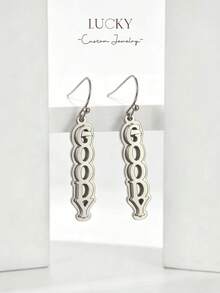 Personalized Birthday Flower Name Earrings, Gold Nameplate, Customizable Jewelry Gift, Minimalist Everyday Style. Product Includes Gift Box Packaging, Suitable As Valentine's Day Gift, Birthday Gift, Mother's Day Gift And Everyday Gift. - Style 1 - View 8