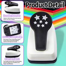 Perforadora de papel con forma de estrella de 2 pulgadas 48mm, herramienta de corte, moda diaria, DIY portátil de 2 pulgadas 48mm con forma de estrella, adecuada para manualidades de papel, hacer tarjetas, scrapbooking, planificador, estudiantes - Perforadora de estrellas estrelladas de 2 pulgadas - Ver 7