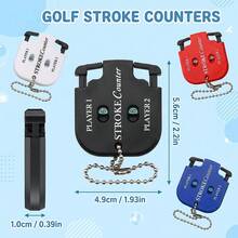 Golf Score Counter, Portable Golf Stroke Counter, Dual-Player Stroke Counter, Golf Training Aid, Golf Accessory With Lanyard, Suitable For Golf Training, Various Tournaments And Games. - Multicolor - View 3