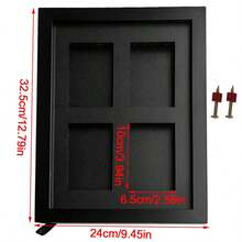 4/9 Slot Trading Card Wall Mountable Display Frame Fit PSA/ACE/CGC Slabs - Black - View 12