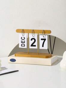 3pcs(Base + Metal Rod + Character Card)Set Nordic Minimalist Creative Flip Calendar, Desktop Decorative Calendar, Suitable For Home Living Room Dining Table, Coffee Table, Office Desk Decoration - Housewarming Gift,Christmas Decorations - Multiple Styles - View 10