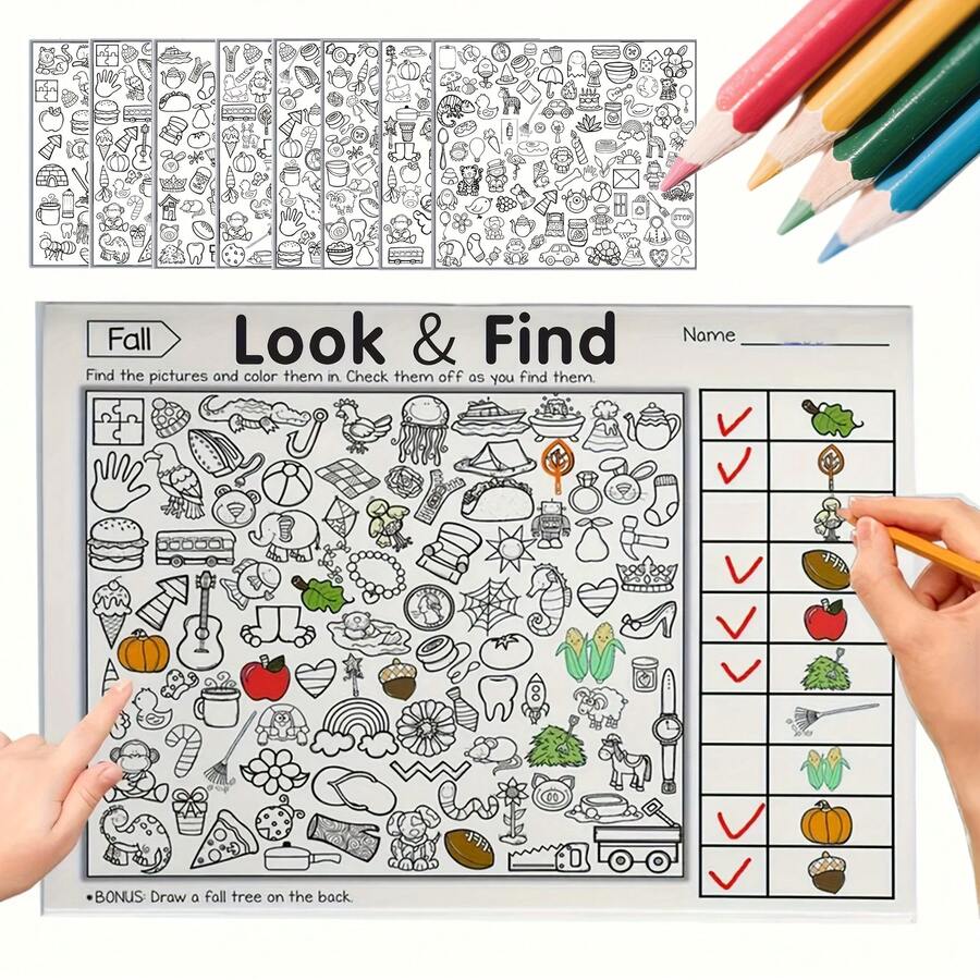 Children's Hidden Object Coloring Book, Interactive Search And Color Activity Workbook, Visual Search Practice Find And Seek Activity Book, Early Learners, Spot The Difference Book, Classroom And Homeschool Learning, Back To School Supplies, Easter
