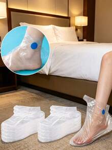 100/300/500pcs Transparent Disposable Foot Mask Bags, Foot Bath SPA Foot Mask Anti-Cracking Foot Care Tool Storage Bags - Multicolor - View 3