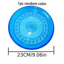 1pc Random Color Pet Flying Disc, Durable Chew Toy For Dogs, Interactive Training, Teeth Cleaning, Outdoor Floating Toy, Soft Design, For Teeth, Dog Training Interaction, Boredom Relief - Multicolor - View 10